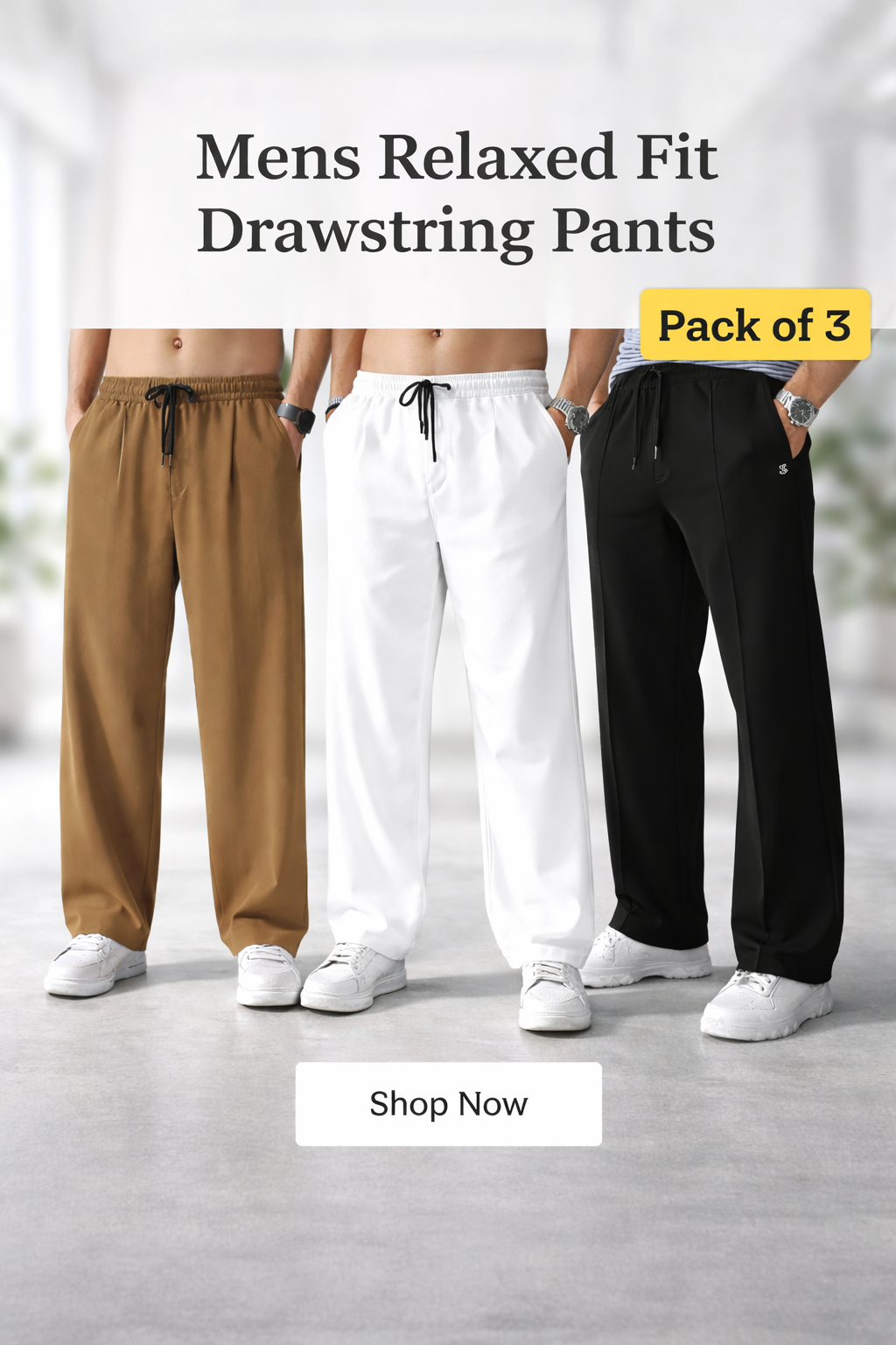 Premium Comfort Trousers Pack Of 3