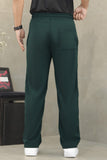 Alo Icons Pleated Loose Bottom Trouser In Dark Green